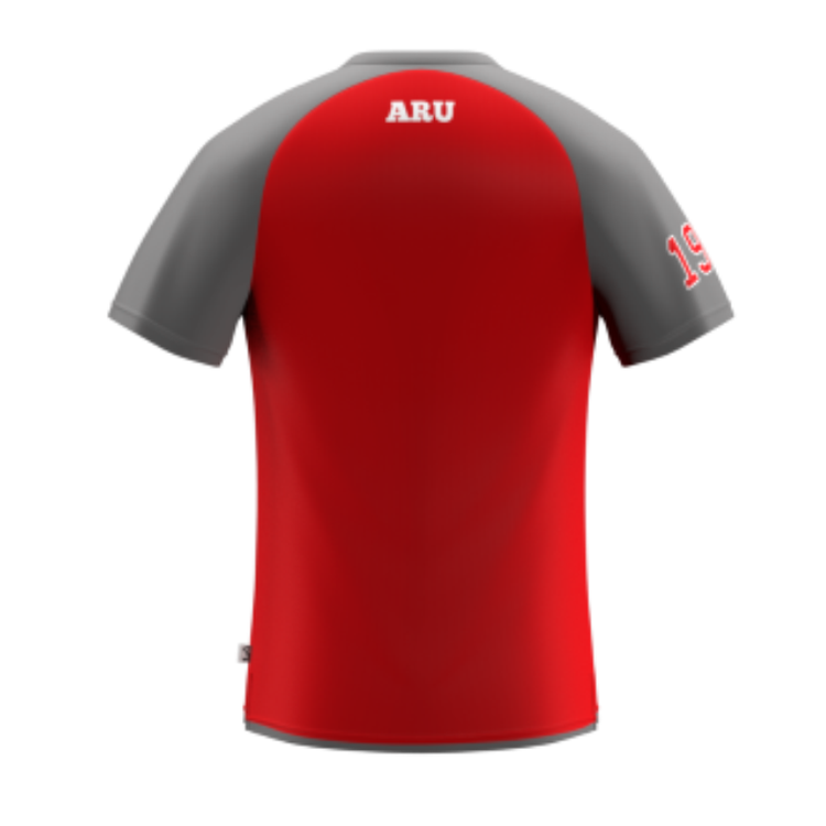 grey and red jersey