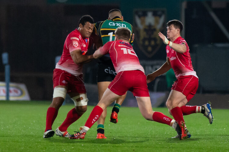 Army Rugby vs Northampton Saints in the Mobbs Memorial Match at Franklin Gardens on 13th April 2022